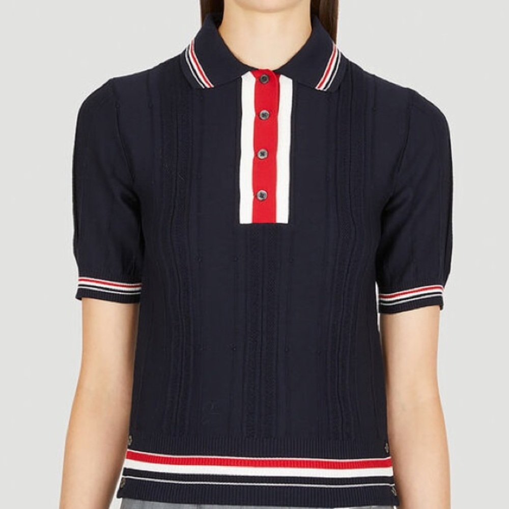 Cricket Stripe Polo Shirt